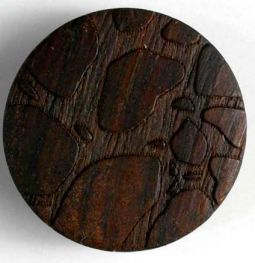 Wood Button- Brown