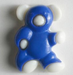 Novelty Button-Blue Bear