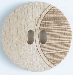 Wood Button- Brown