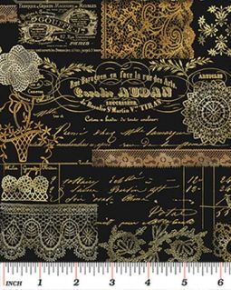 Sew Vintage Satin and Lace Black