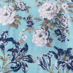 Andalusia White Roses Blue