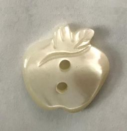 Novelty Button-Apple-Mother of Pearl